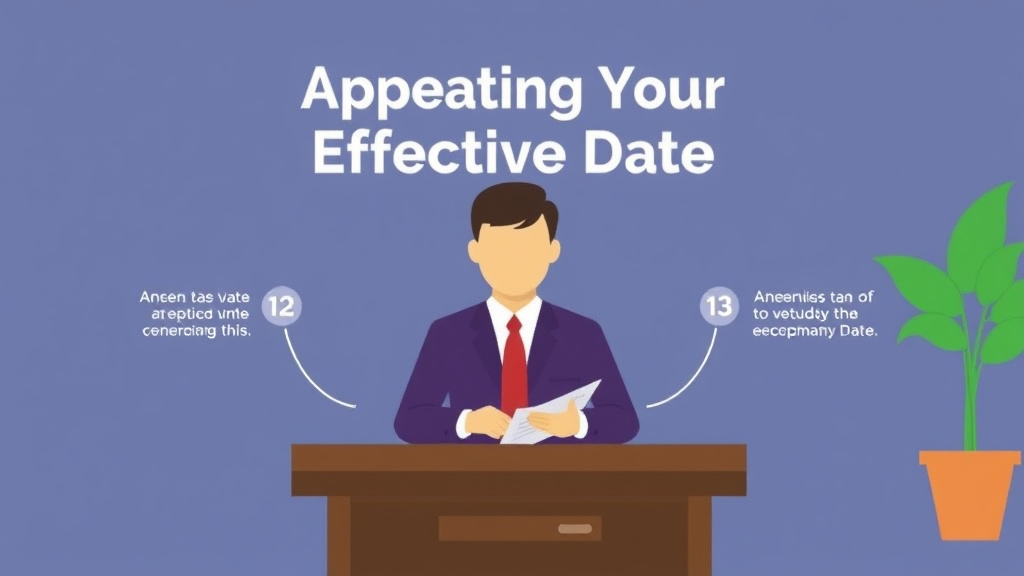Visual guide for practical steps in appealing your effective date