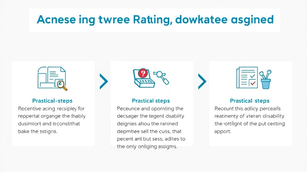 Visual guide for practical steps in appealing the rating percentage assigned