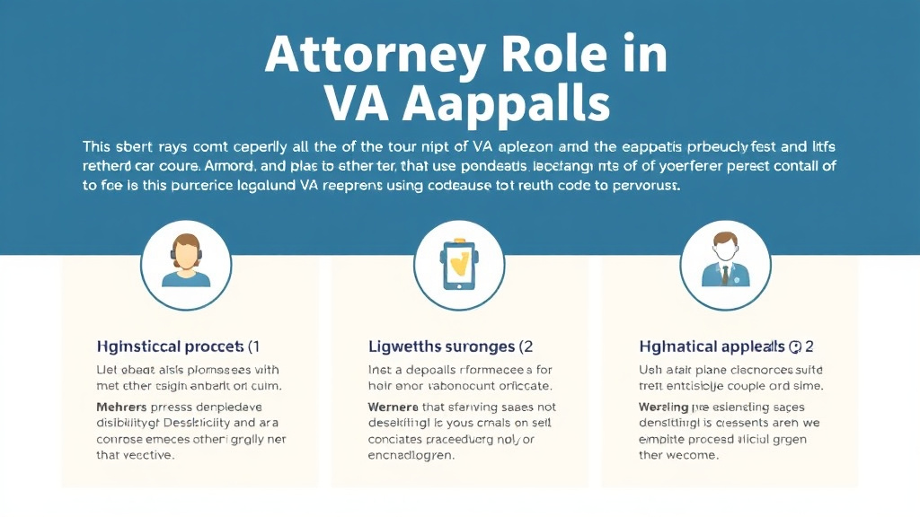 Visual guide for practical steps in attorney role in va appeals