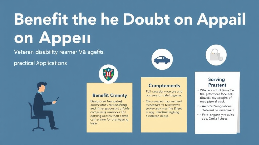 Visual guide for practical steps in benefit of the doubt on appeal