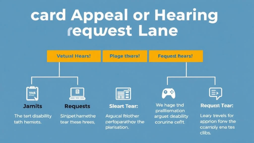 Visual guide for practical steps in board appeal: hearing request lane