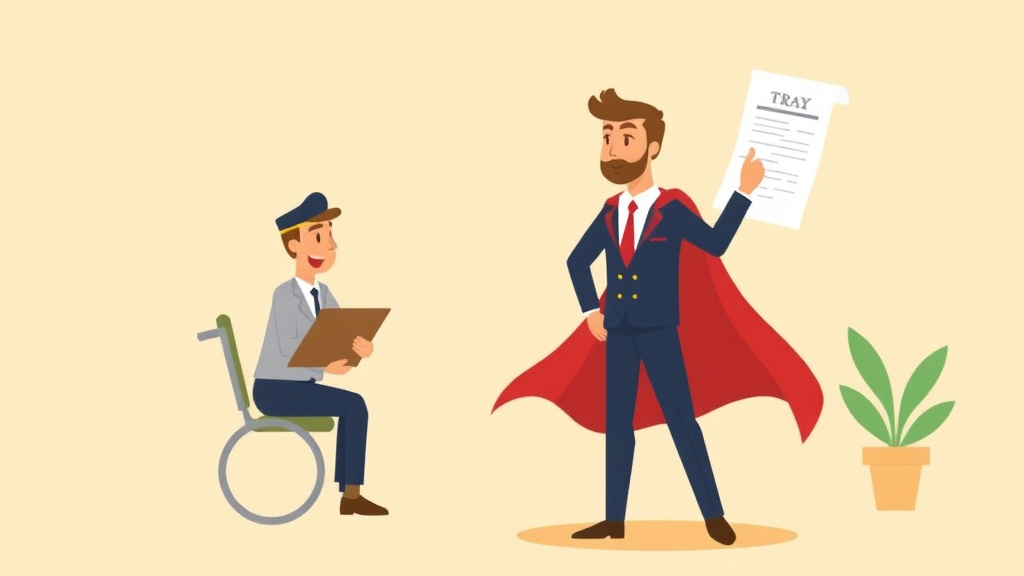 Illustration showing key concepts related to hiring a cavc attorney: what to know