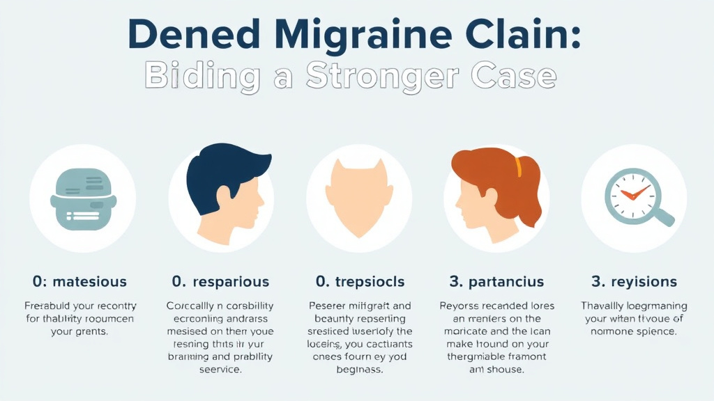 Visual guide for practical steps in denied migraine claim: building a stronger case