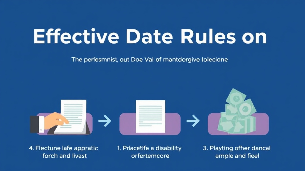 Visual guide for practical steps in effective date rules on appeal decisions