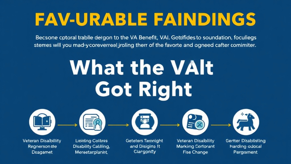 Visual guide for practical steps in favorable findings: what the va got right