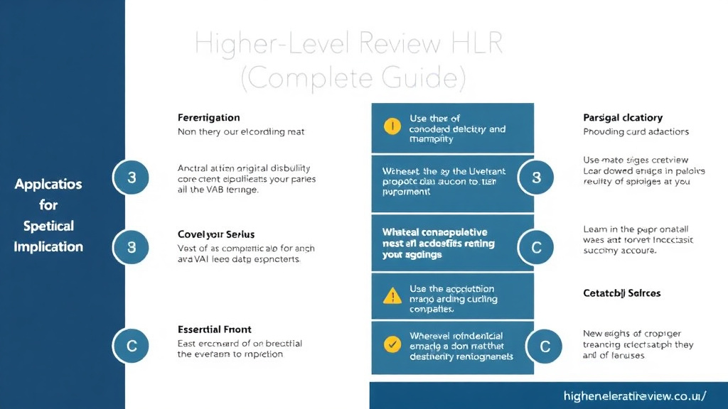 Process flow illustration for putting higher-Level Review (HLR) Complete Guide into action