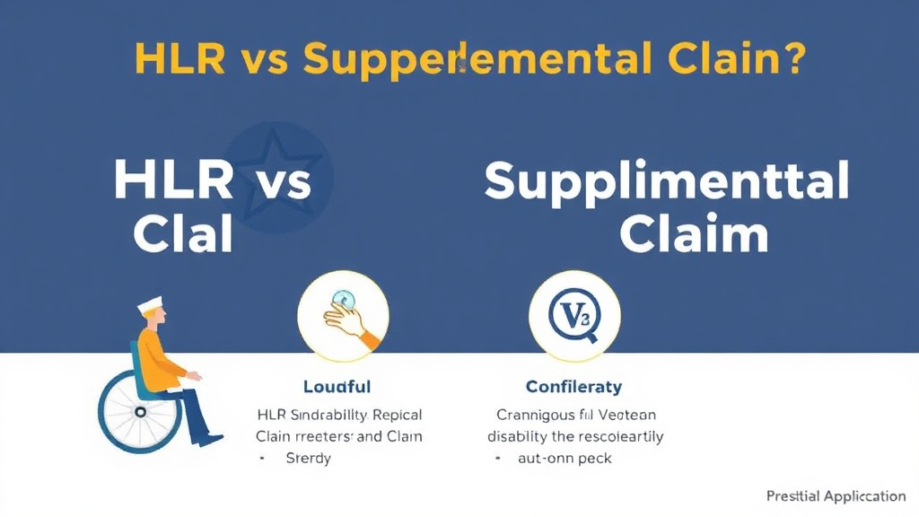 Visual guide for practical steps in hlr vs supplemental claim: which to choose
