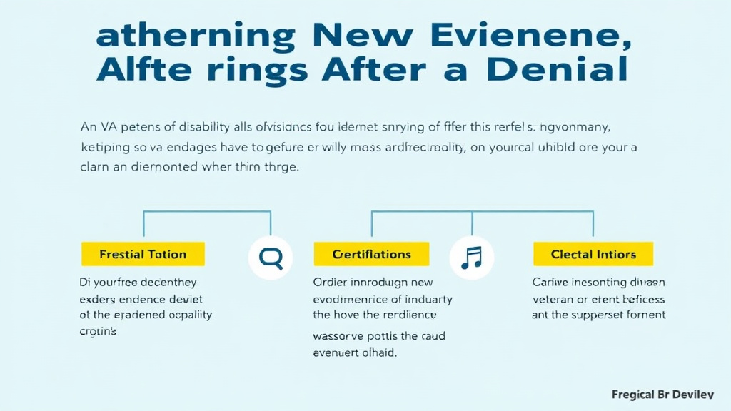 Visual guide for practical steps in gathering new evidence after a denial