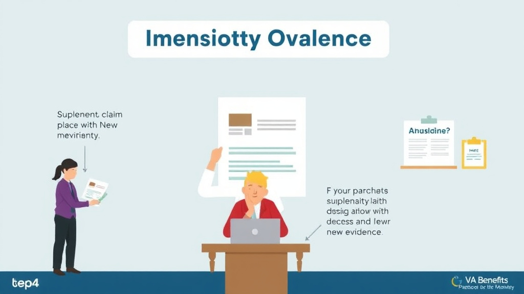 Illustration showing key concepts related to supplemental claim guide: filing with new evidence