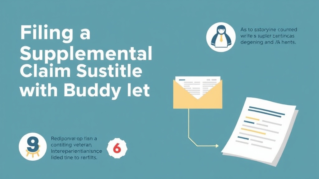 Visual guide for practical steps in filing a supplemental claim with buddy letters