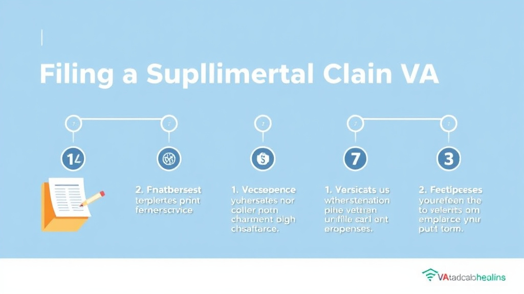 Visual guide for practical steps in filing a supplemental claim with a private dbq