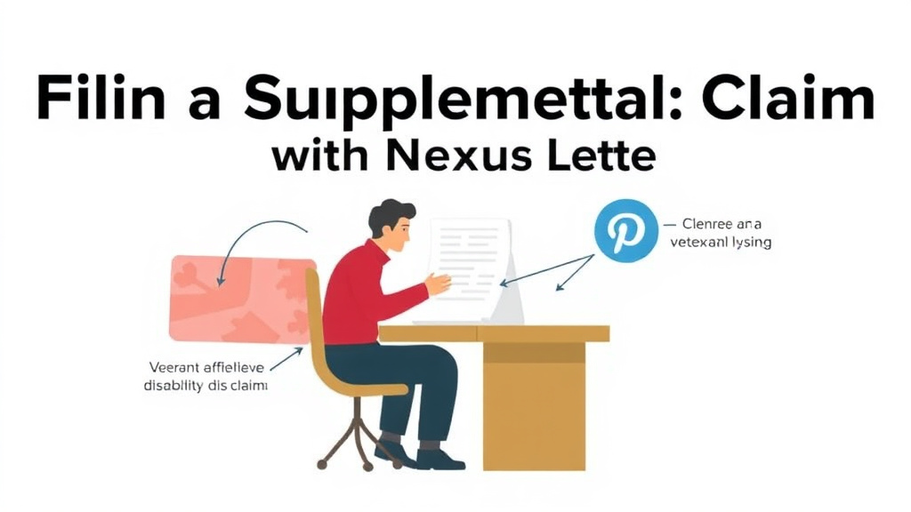Visual guide for practical steps in filing a supplemental claim with a nexus letter