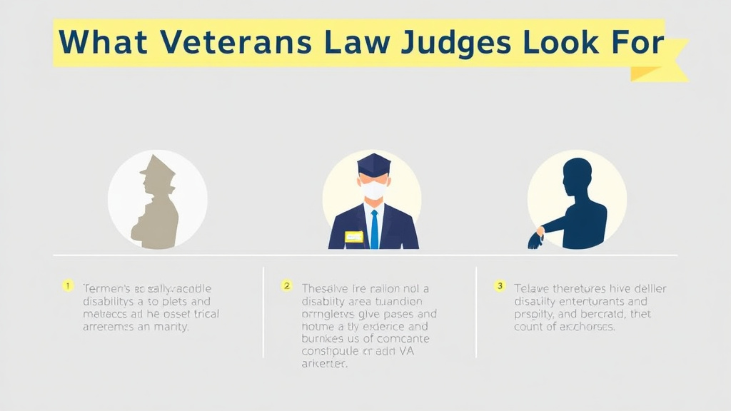 Visual guide for practical steps in what veterans law judges look for