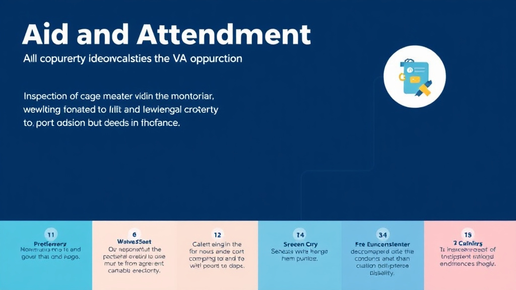 Visual guide for practical steps in aid and attendance strategy