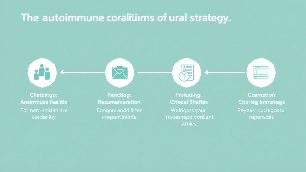 Visual guide for practical steps in autoimmune condition claim strategy