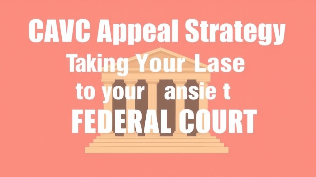 Illustration showing key concepts related to cavc appeal strategy: taking your case to federal court