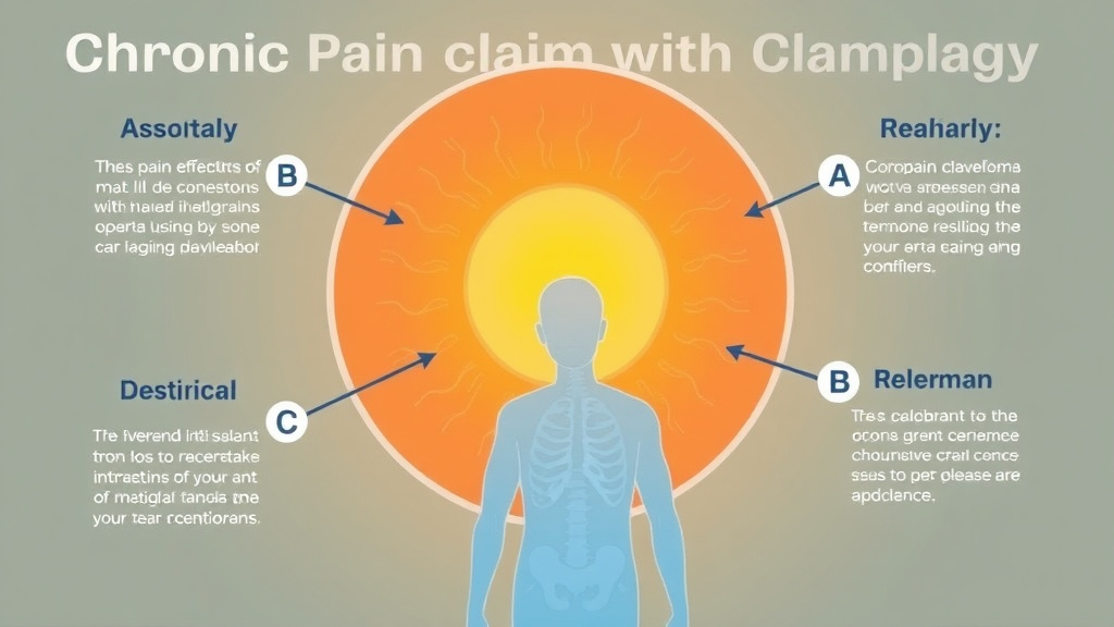 Visual guide for practical steps in chronic pain claim strategy