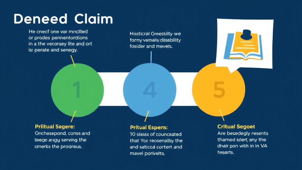 Visual guide for practical steps in denied claim comeback strategy