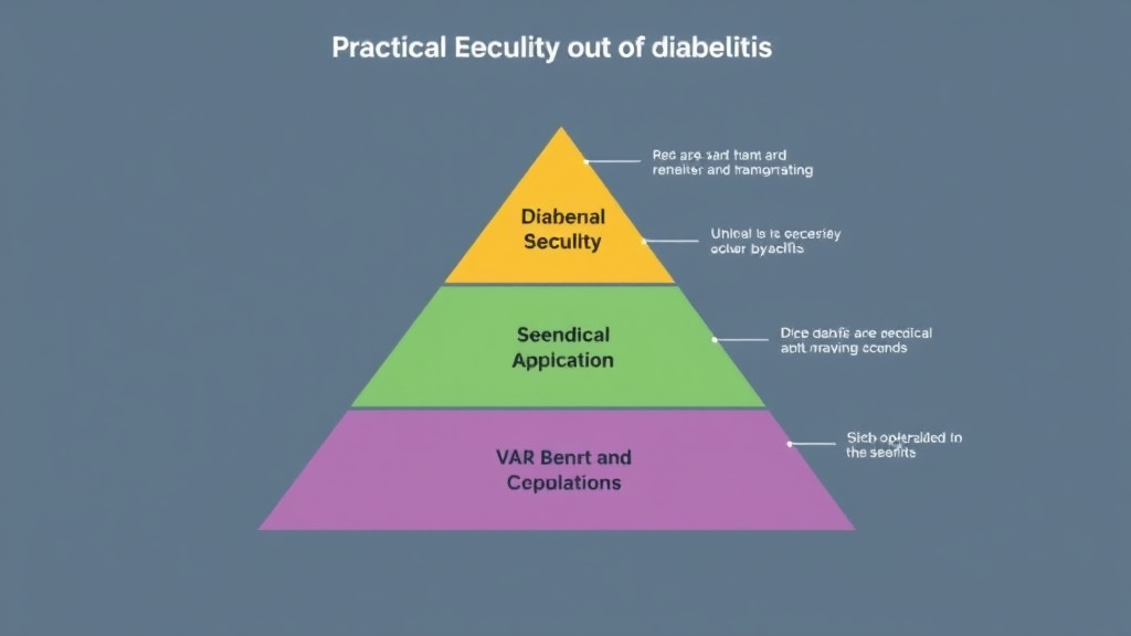 Visual guide for practical steps in diabetes secondary condition pyramid