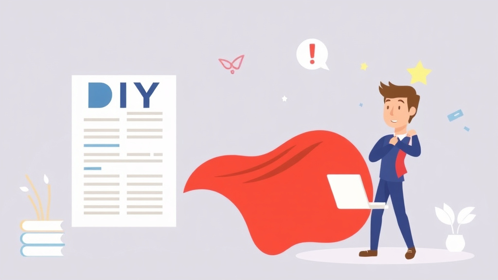 Illustration showing key concepts related to diy filing vs professional help: decision guide