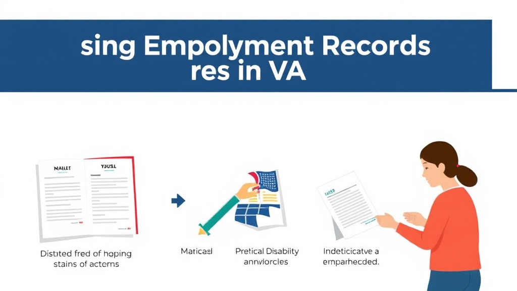Visual guide for practical steps in using employment records in va claims