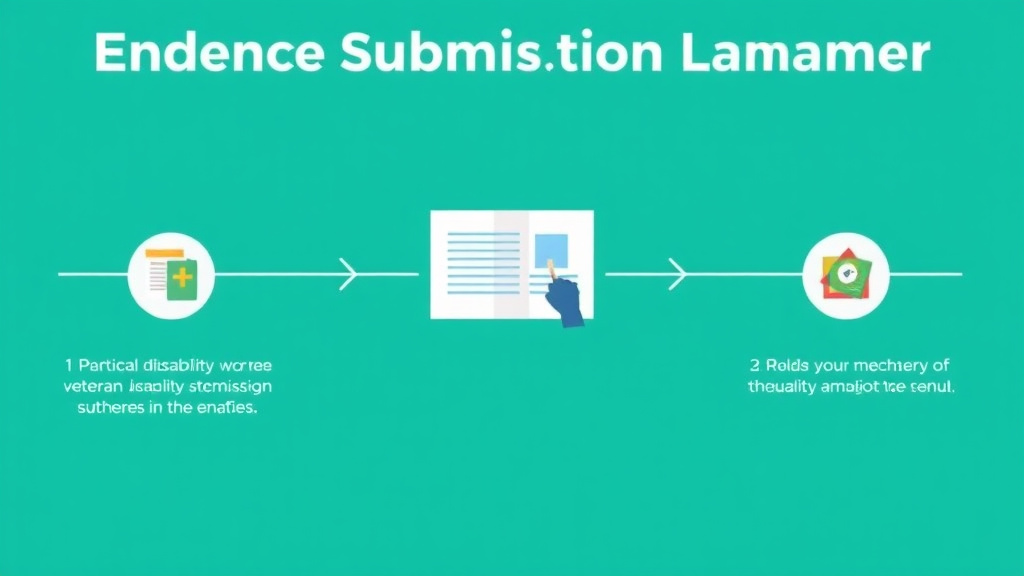Visual guide for practical steps in evidence submission lane strategy