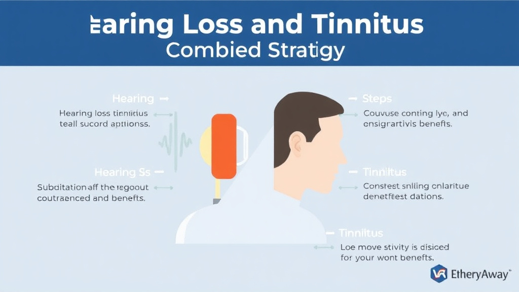 Visual guide for practical steps in hearing loss and tinnitus combined strategy