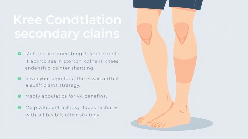 Visual guide for practical steps in knee condition secondary claims strategy