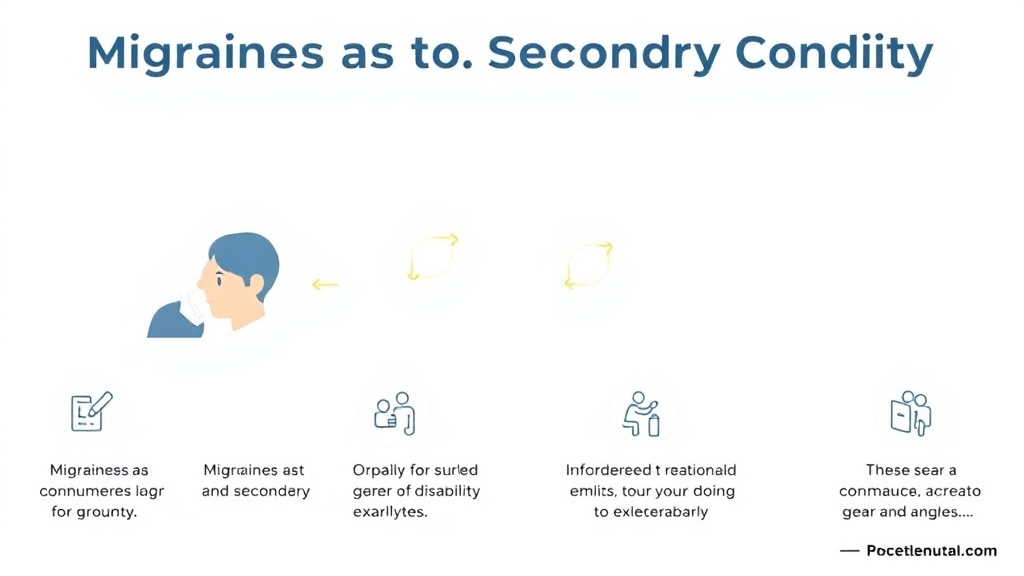 Visual guide for practical steps in migraines as a secondary condition