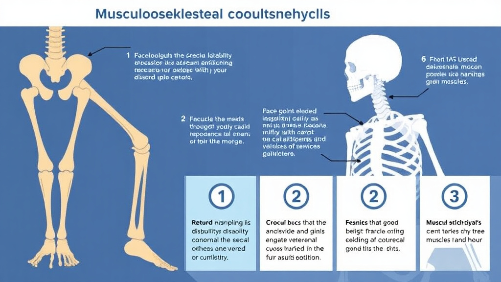 Visual guide for practical steps in musculoskeletal claim strategy: joints, spine, muscles