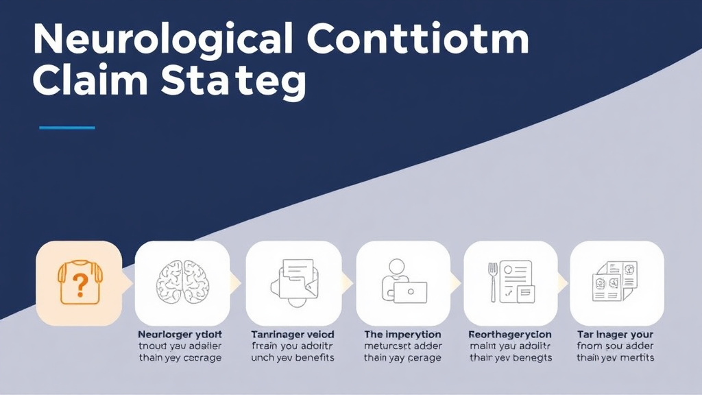 Illustration showing key concepts related to neurological condition claim strategy