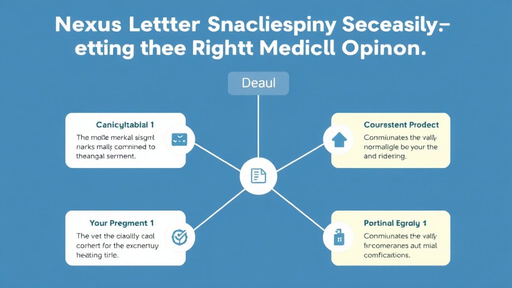 Visual guide for practical steps in nexus letter strategy: getting the right medical opinion