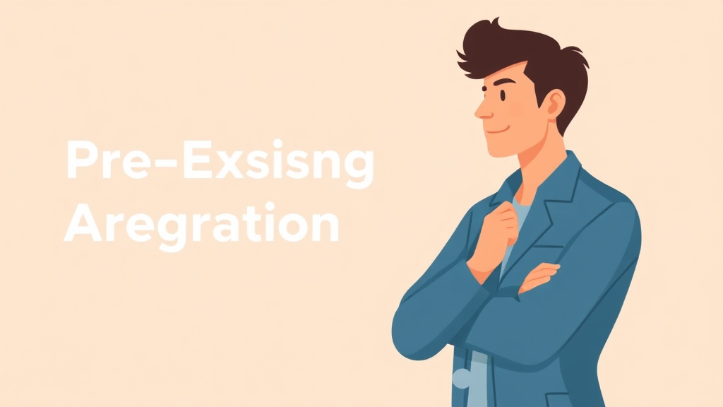 Illustration showing key concepts related to pre-existing condition aggravation strategy