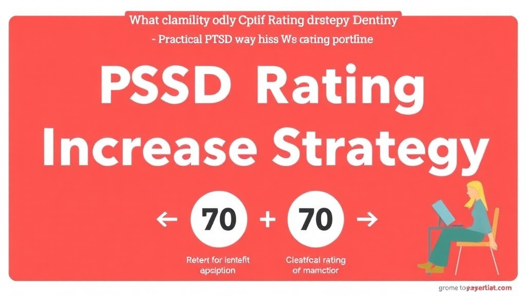 Visual guide for practical steps in ptsd rating increase strategy: from 50% to 70% or higher