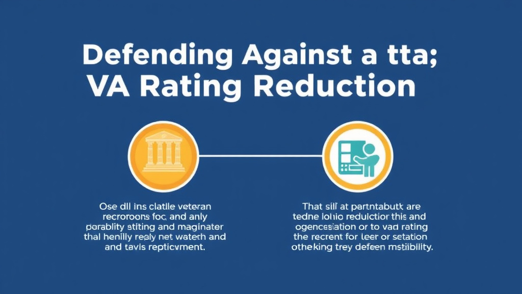 Visual guide for practical steps in defending against a va rating reduction