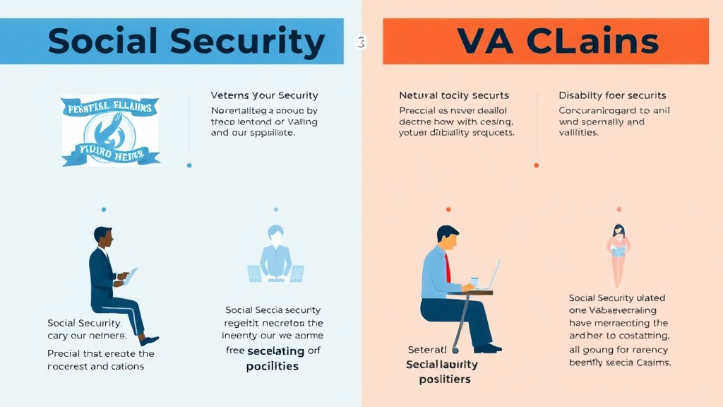 Visual guide for practical steps in social security and va claims: combined strategy