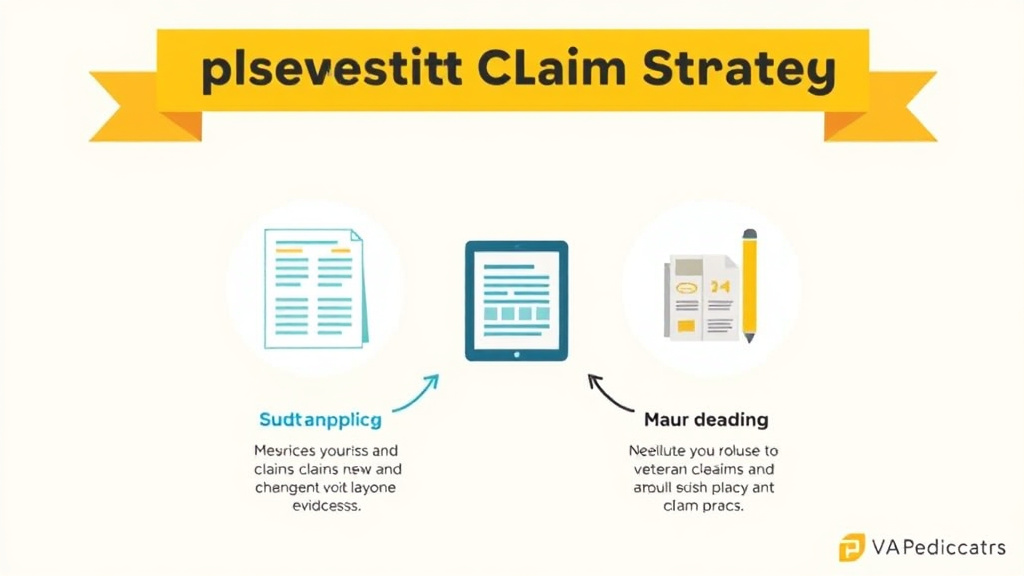 Visual guide for practical steps in supplemental claim strategy: new and relevant evidence
