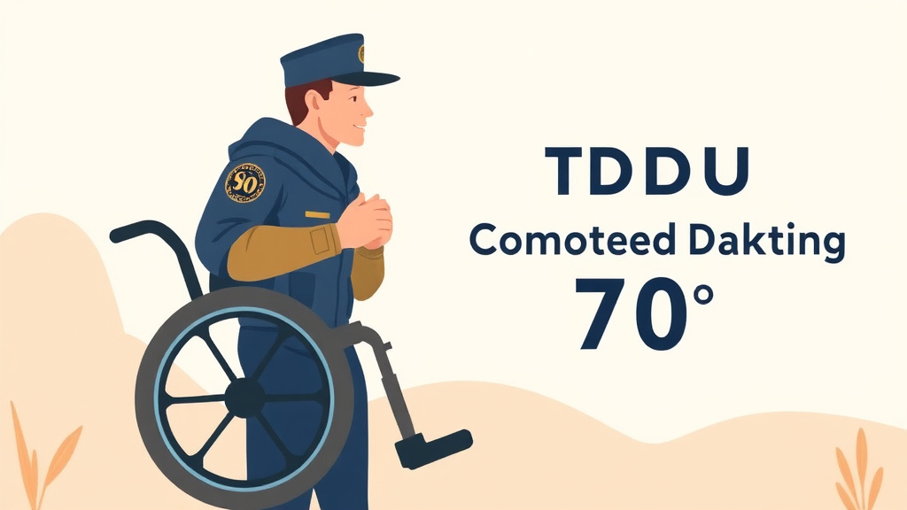 Illustration showing key concepts related to tdiu with combined rating of 70%