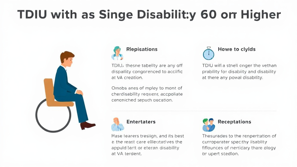 Visual guide for practical steps in tdiu with a single disability at 60% or higher