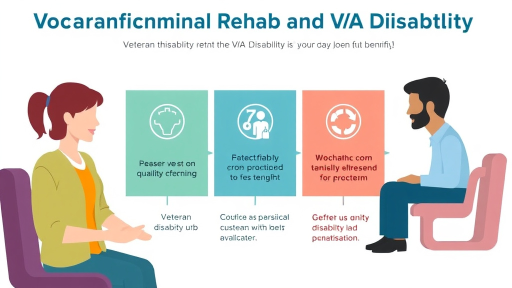 Visual guide for practical steps in vocational rehab and va disability combined