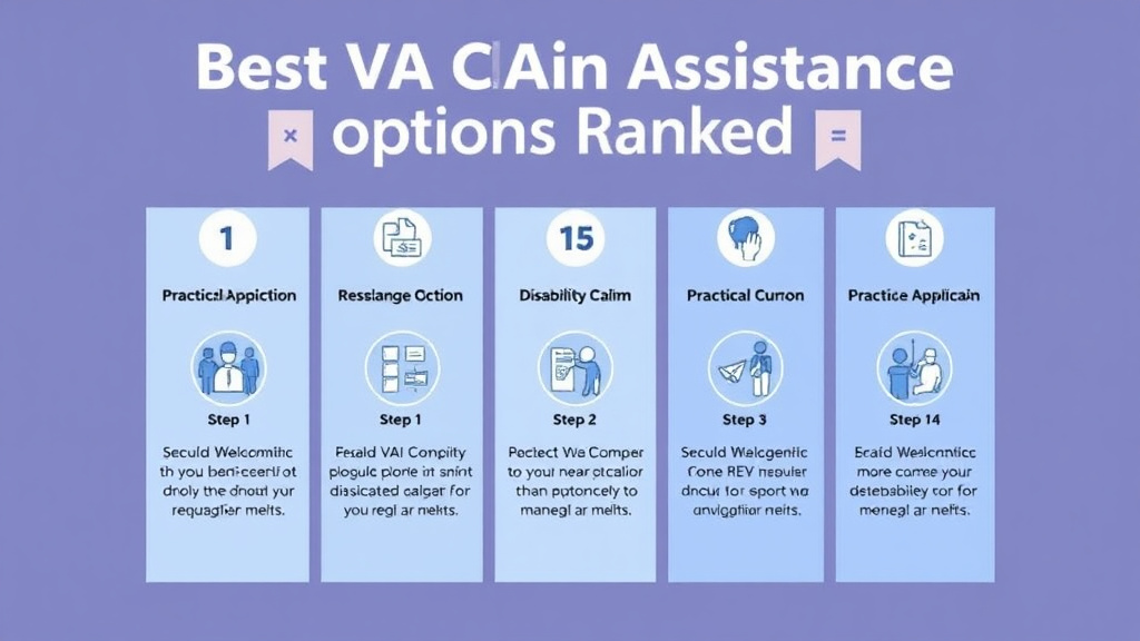 Visual guide for practical steps in best va claim assistance options ranked