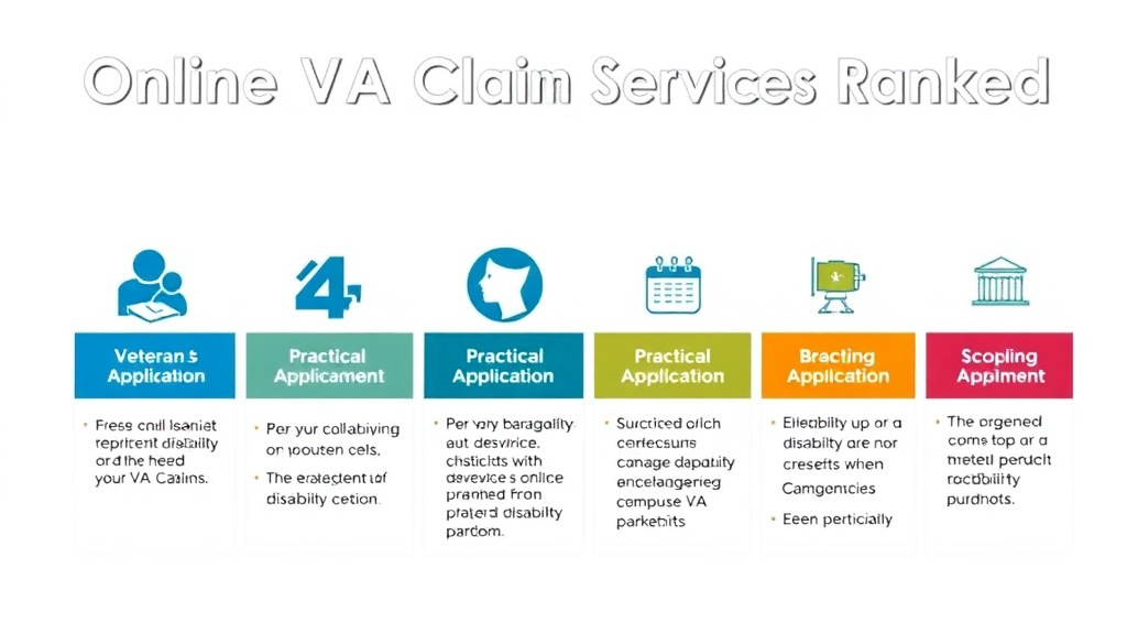 Visual guide for practical steps in online va claim services ranked