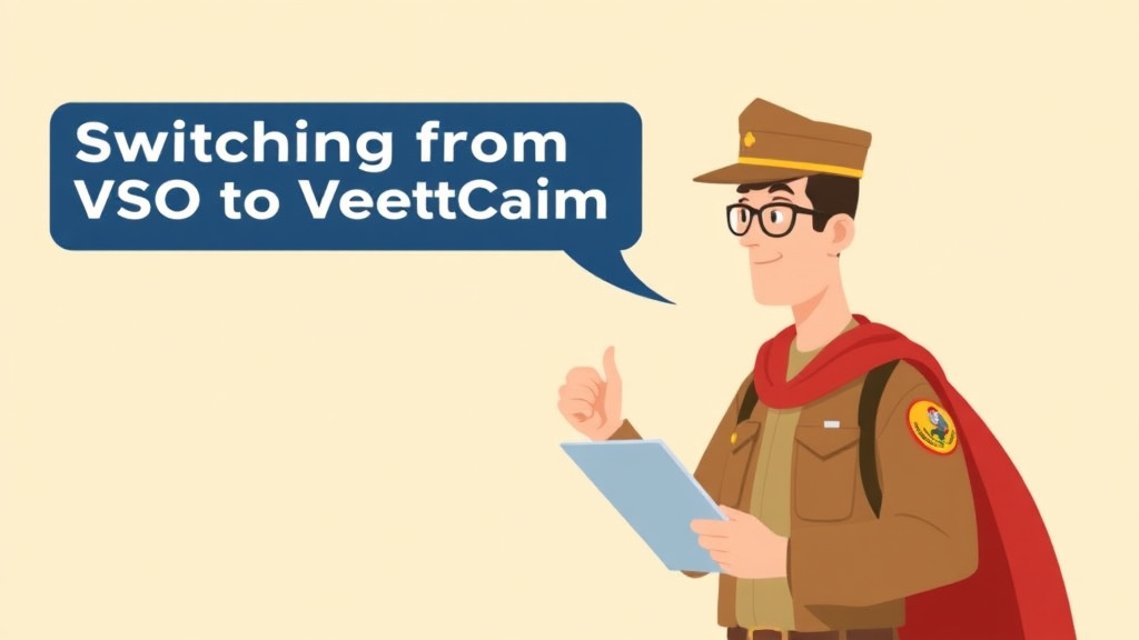 Illustration showing key concepts related to switching from a vso to vetclaim: how to transition