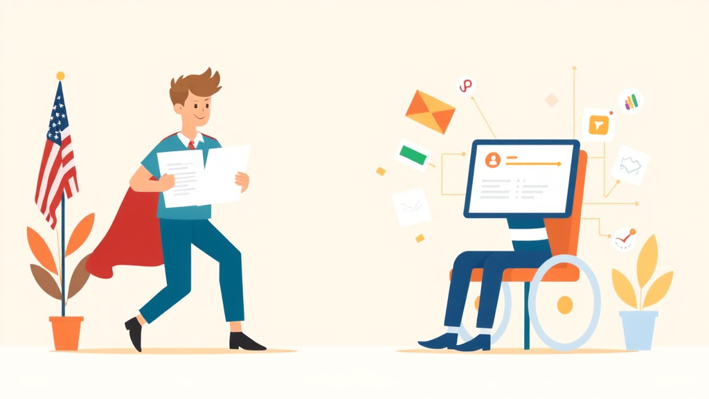 Illustration showing key concepts related to va claim coaching vs ai tools: which works better?