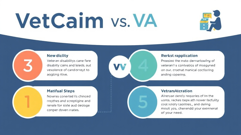 Visual guide for practical steps in vetclaim vs va claims coaching services