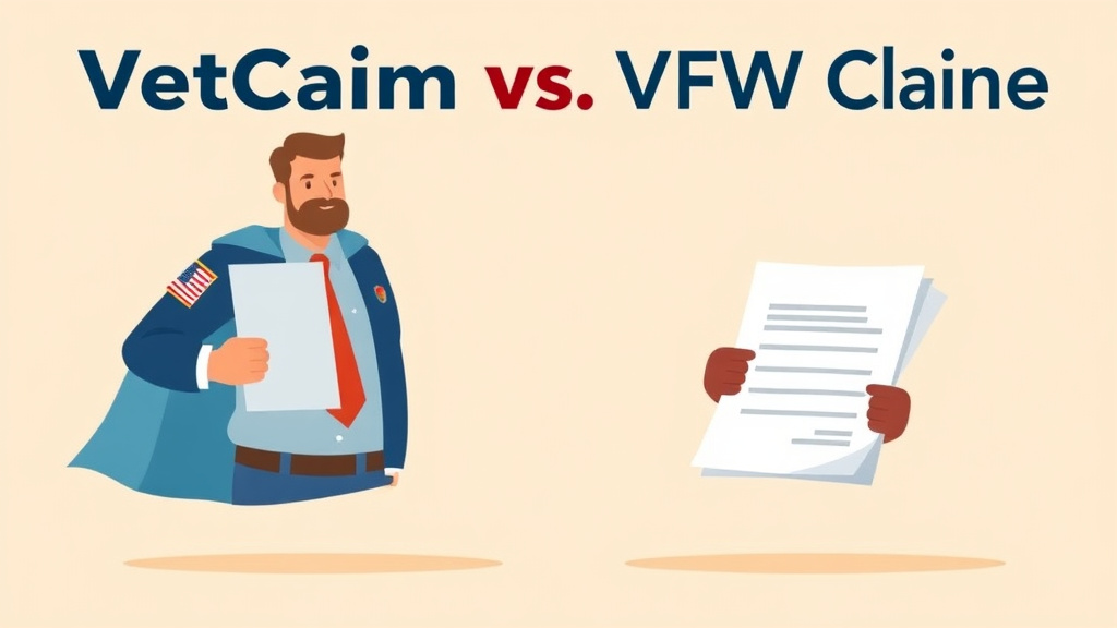 Clear illustration of vetClaim vs VFW: Claim Filing Comparison with supporting details