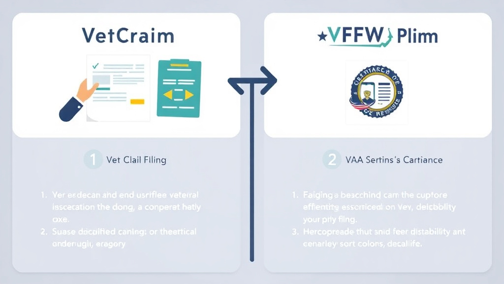 Practical checklist visual for vetClaim vs VFW: Claim Filing Comparison
