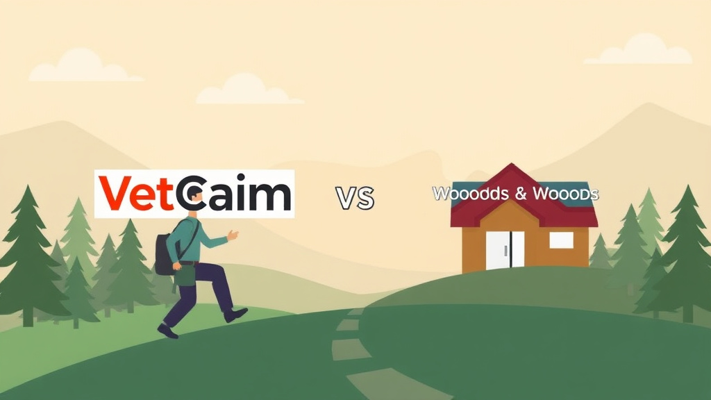 Illustration showing key concepts related to vetclaim vs woods and woods: which path to choose