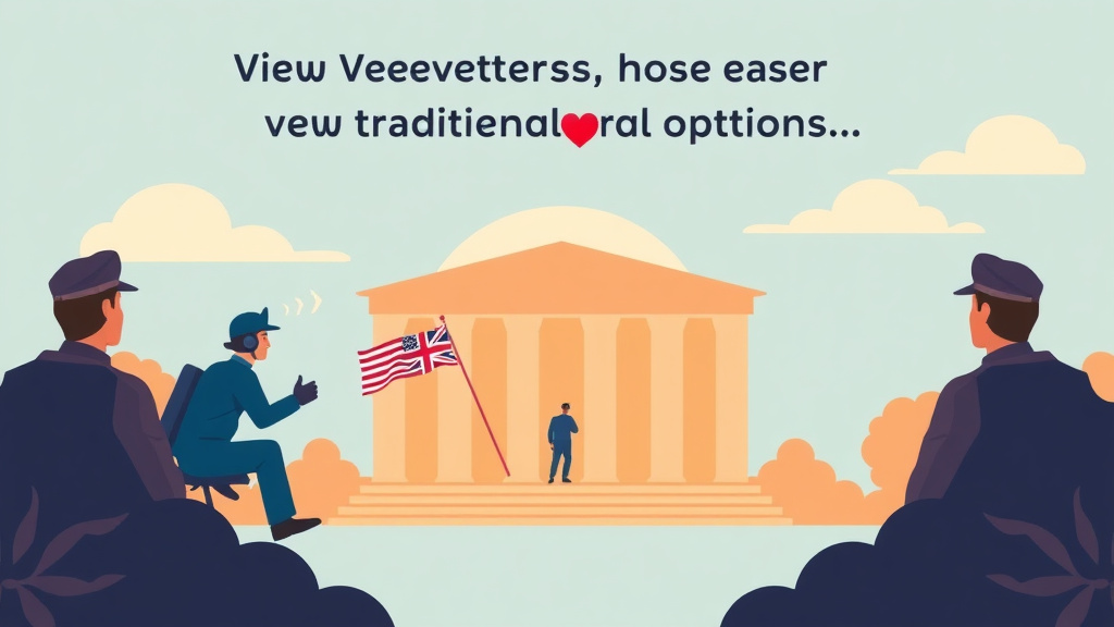 Illustration showing key concepts related to why veterans choose vetclaim over traditional options