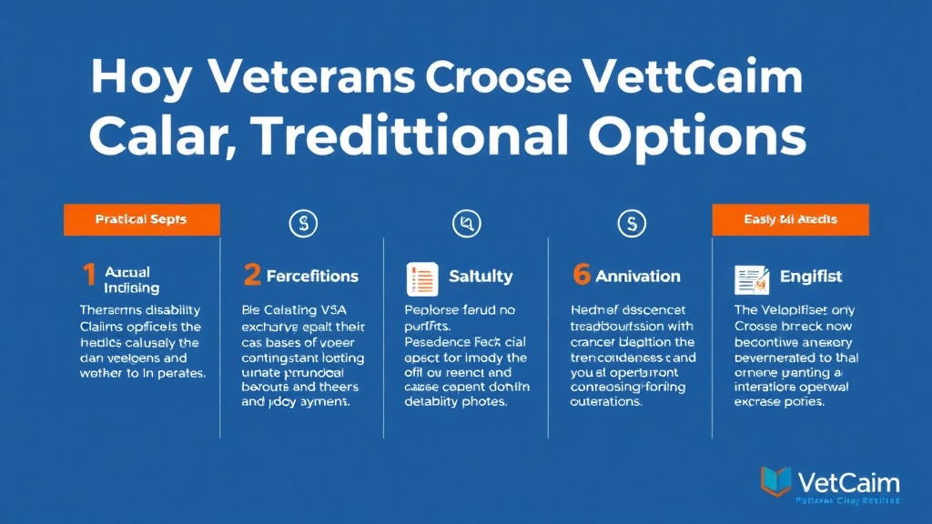 Visual guide for practical steps in why veterans choose vetclaim over traditional options